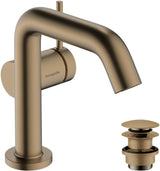 HANSGROHE Tecturis S Einhebel-Waschtischmischer 130 mm Ausladung Push-Open Chrom