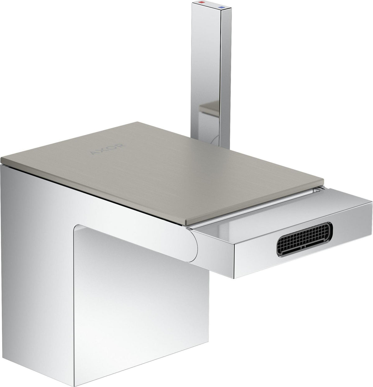 AXOR MYEDITION Einhebel-Bidetmischer ohne Platte polished gold optic mit Push-Open Ablaufgarnitur