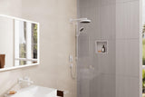 HANSGROHE Rainfinity 130 3jet Brauseset mit 90 cm Stange, Push-Schieber und Textilschlauch in Chrom