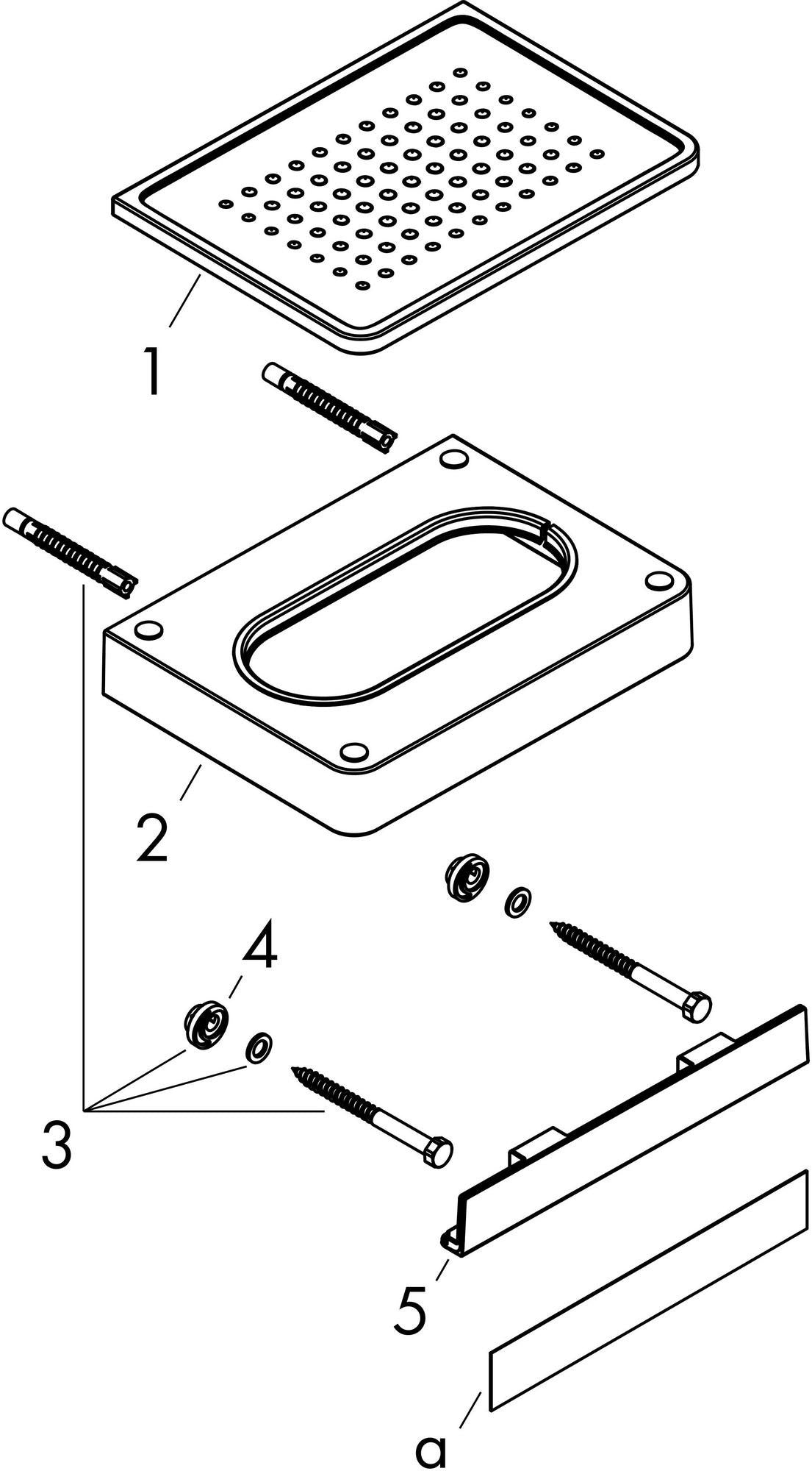 AXOR Universal Softsquare Seifenschale Wandmontage verchromt mit Keramik-Einsatz
