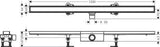 HANSGROHE RainDrain Compact Duschrinne 1200 mm Komplettset befliesbar