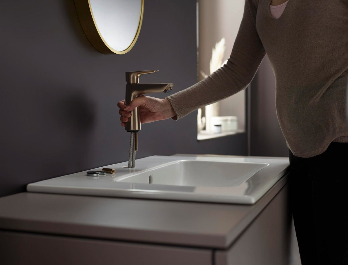 HANSGROHE Talis E Einhebel-Waschtischmischer 110 mit Ablaufgarnitur, chrom – ComfortZone, 5 l/min