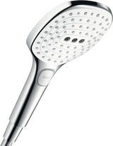 Handbrause RAINDANCE SELECT E 120 3jet von HANSGROHE – 3 Strahlarten, EcoSmart, QuickClean