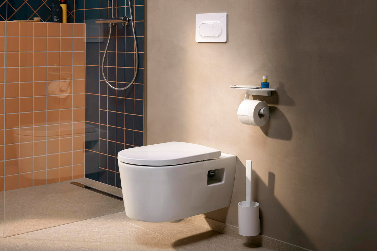 HANSGROHE WC-Sitz EluPura Original S weiß – glänzend, abnehmbar, Montage von oben