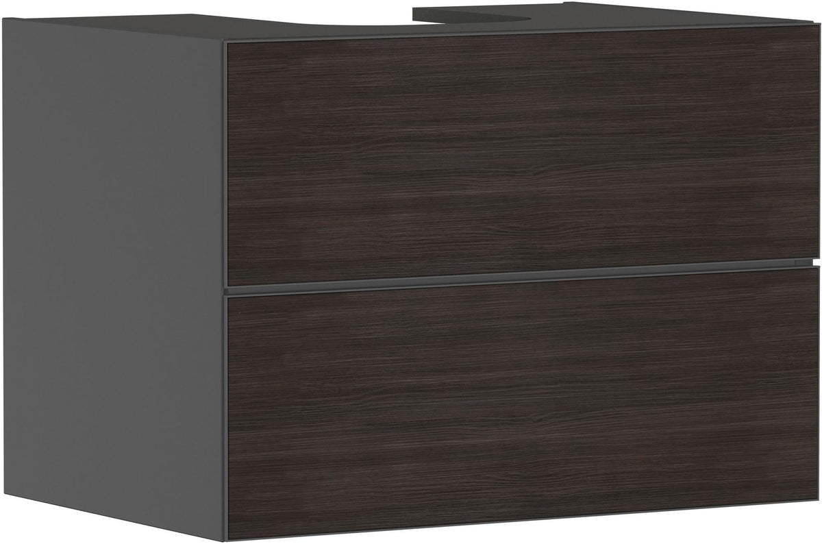 HANSGROHE Xevolos E Waschtischunterschrank 780 mm eiche dunkel mattweiß grifflos