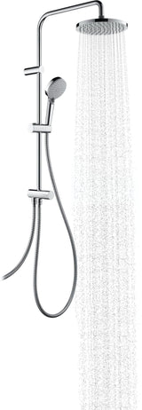 HANSGROHE Showerpipe VERNIS Blend 200 1jet Reno EcoSmart Chrom – Duschsystem mit Kopf- und Handbrause