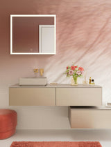 HANSGROHE Xevolos E Waschtischunterschrank 1370 mm sandbeige matt mit 2 Schubkästen und Keramikfront