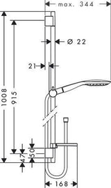 HANSGROHE Raindance Select E 150 3jet Brauseset mit Unica'S Puro Stange 650 mm Chrom