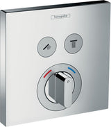 HANSGROHE ShowerSelect Unterputz-Mischer für 2 Verbraucher, chrom – Temperaturbegrenzung, Start/Stop-Ventil