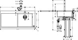 HANSGROHE Spülencombi SELECT 450 mit Abtropffläche C71-F450-07 chrom