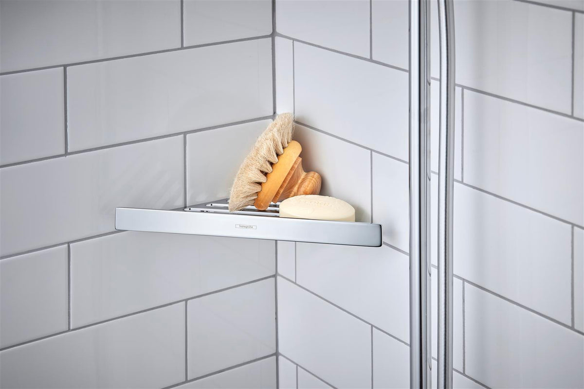 Hansgrohe AddStoris Seifenablage Chrom – Wandmontage mit verdeckter Befestigung