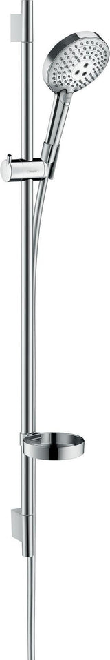HANSGROHE Raindance Select S 120 Brauseset mit 3 Strahlarten, Select-Taste und Seifenschale in Chrom