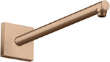 AXOR Brausearm 390 mm DN 15 eckig brushed nickel – Wandmontage
