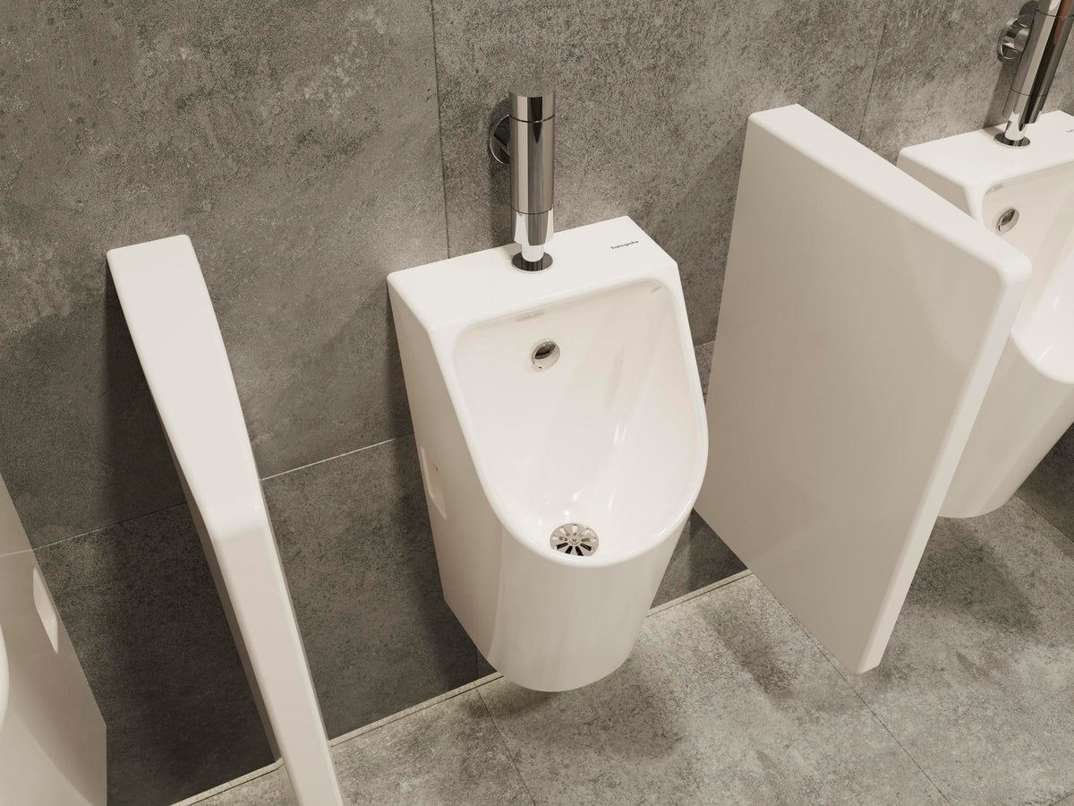 HANSGROHE Urinal EluPura Original S weiß spülrandlos Zulauf hinten Ablauf unten