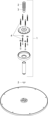 Hansgrohe Kopfbrause ShowerSolutions 350 1jet Chrom – PowderRain 350 mm Deckenmontage