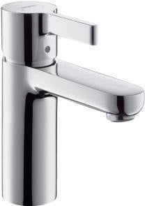 HANSGROHE Metris S Einhebel-Waschtischmischer LowFlow DN 15 mit Zugstangen-Ablaufgarnitur, chrom