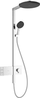 HANSGROHE Raindance Alive S 300 2jet Duschsystem mit Thermostat – Schwarz, 300 mm Kopfbrause