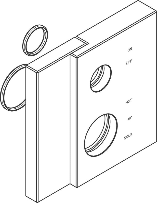 AXOR Edge Rosette für Absperrventil & Thermostat Unterputz, 170 x 170 mm, Chrom