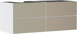 HANSGROHE Xevolos E Waschtischunterschrank 1370 mm mattweiß/eiche dunkel, grifflos