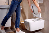 HANSGROHE Wand-WC EluPura Q weiß mit HygienEffect – spülrandlos, 4,5 Liter, inkl. Schallschutzmatte