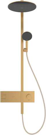 HANSGROHE Raindance Alive S 300 2jet Duschsystem mit Thermostat – Schwarz, 300 mm Kopfbrause