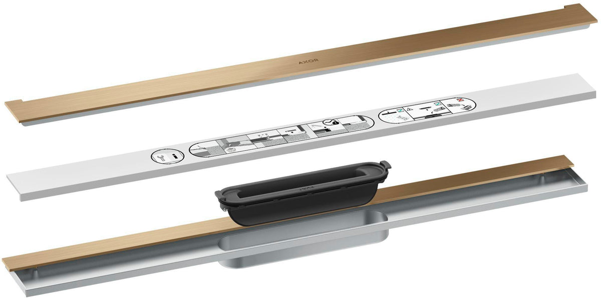 AXOR Drain Fertigset Duschrinne 700 mm Wandmontage Chrom – mit Dryphon & Designabdeckung