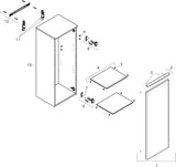 HANSGROHE Xelu Q Halbhochschrank 1065 mm weiß hochglanz – 1 Tür, SoftClose, links