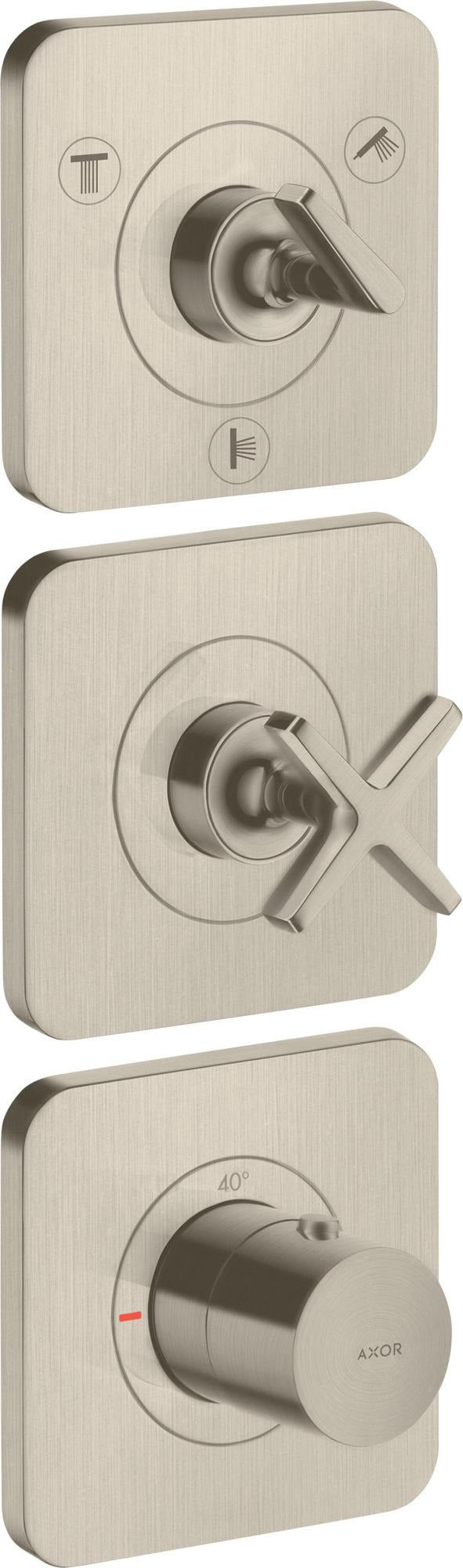 AXOR Citterio E Thermostatmodul DN 20 mit Rosetten für 3 Verbraucher, Chrom