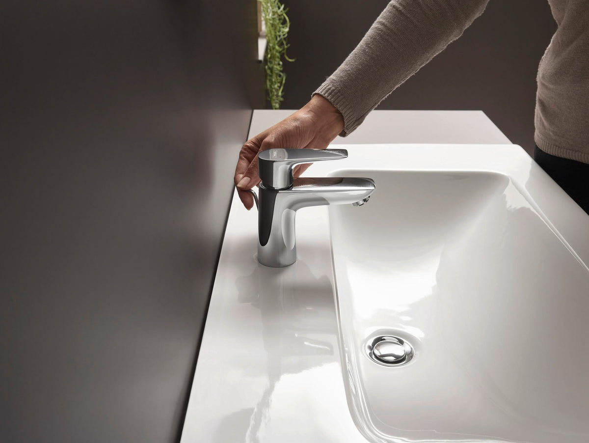 HANSGROHE Talis E Einhebel-Waschtischmischer DN 15 mit Zugstangen-Ablaufgarnitur, chrom