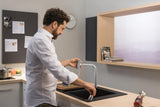 HANSGROHE Einbauspüle S51 370/370 SilicaTec Graphitschwarz Doppelbecken