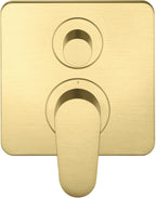 ohne Umsteller / brushed brass / Unterputz