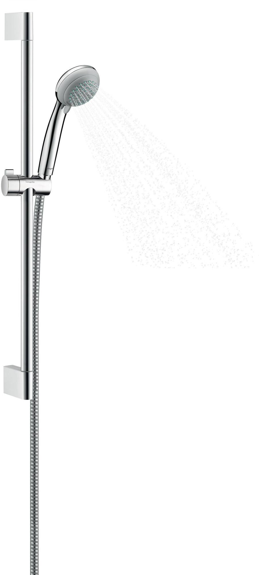 HANSGROHE Brauseset Crometta 85 VarioJet mit Unica Crometta Stange 900 mm Chrom