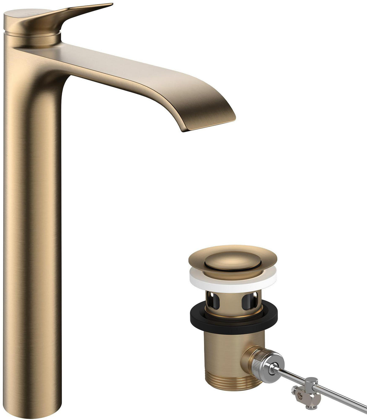 HANSGROHE Vivenis 250 Waschtischmischer mit Zugstangen-Ablaufgarnitur, chrom