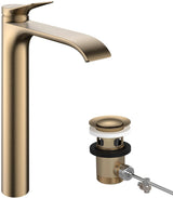 HANSGROHE Vivenis 250 Waschtischmischer mit Zugstangen-Ablaufgarnitur, chrom