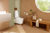 HANSGROHE XtraStoris Rock Toilettenbürstenhalter mit Papierhalter, befliesbare Tür, mattweiß