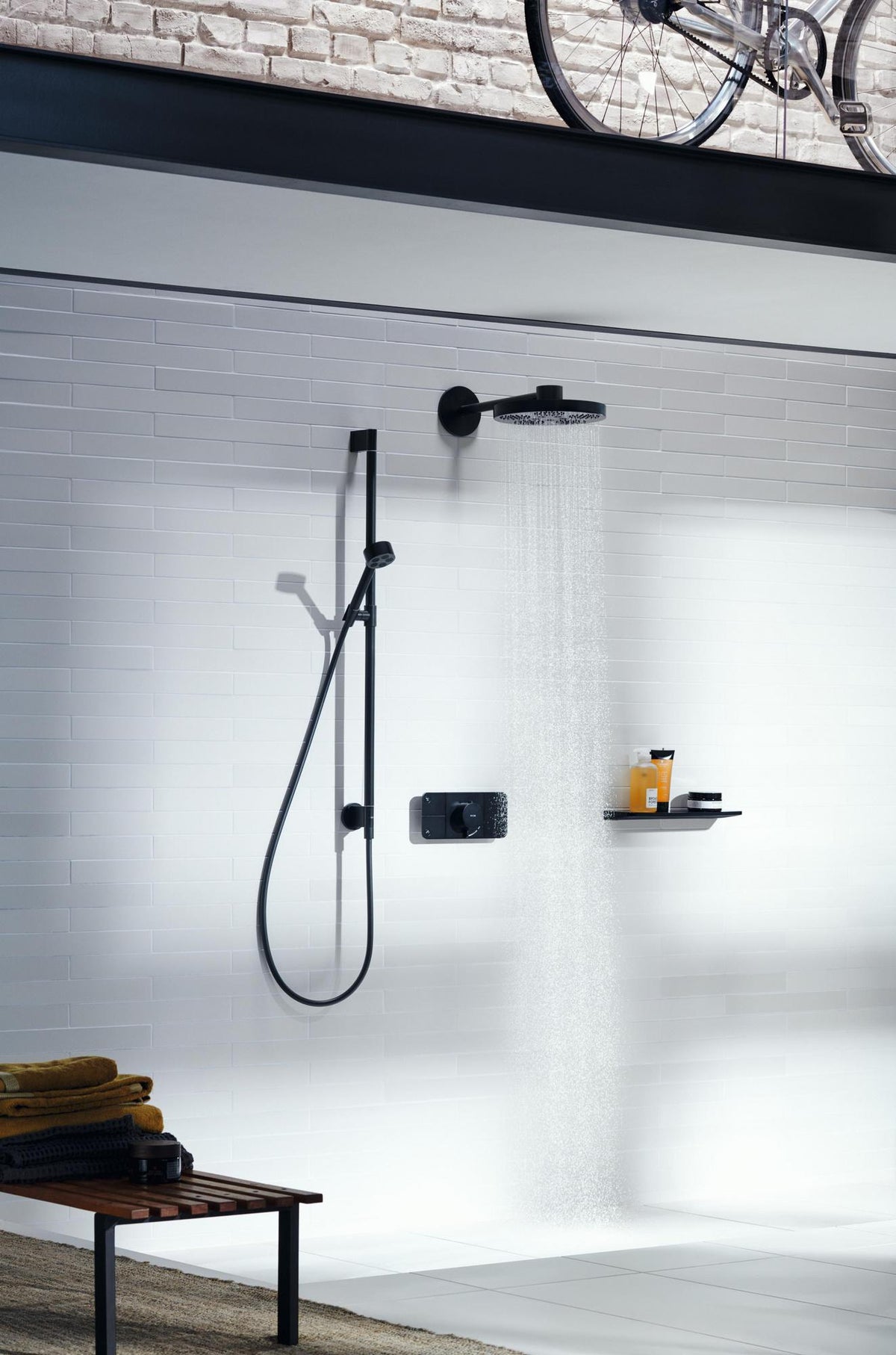 AXOR One Thermostatmodul für 3 Verbraucher – Chrom, Select-Tasten, Eco-Funktion