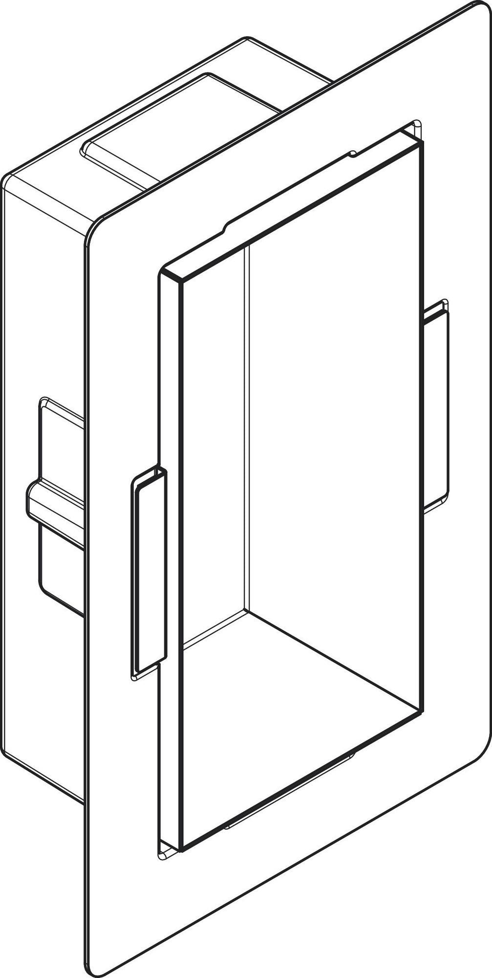 HANSGROHE XtraStoris Minimalistic Wandnische rahmenlos mattschwarz 300x150x100 mm
