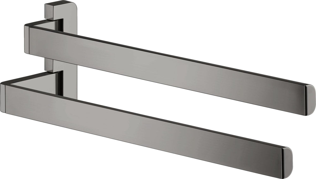 AXOR Universal Softsquare Doppel-Handtuchhalter, schwenkbar, Chrom, Wandmontage, 409 mm