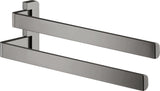 AXOR Universal Softsquare Doppel-Handtuchhalter, schwenkbar, Chrom, Wandmontage, 409 mm