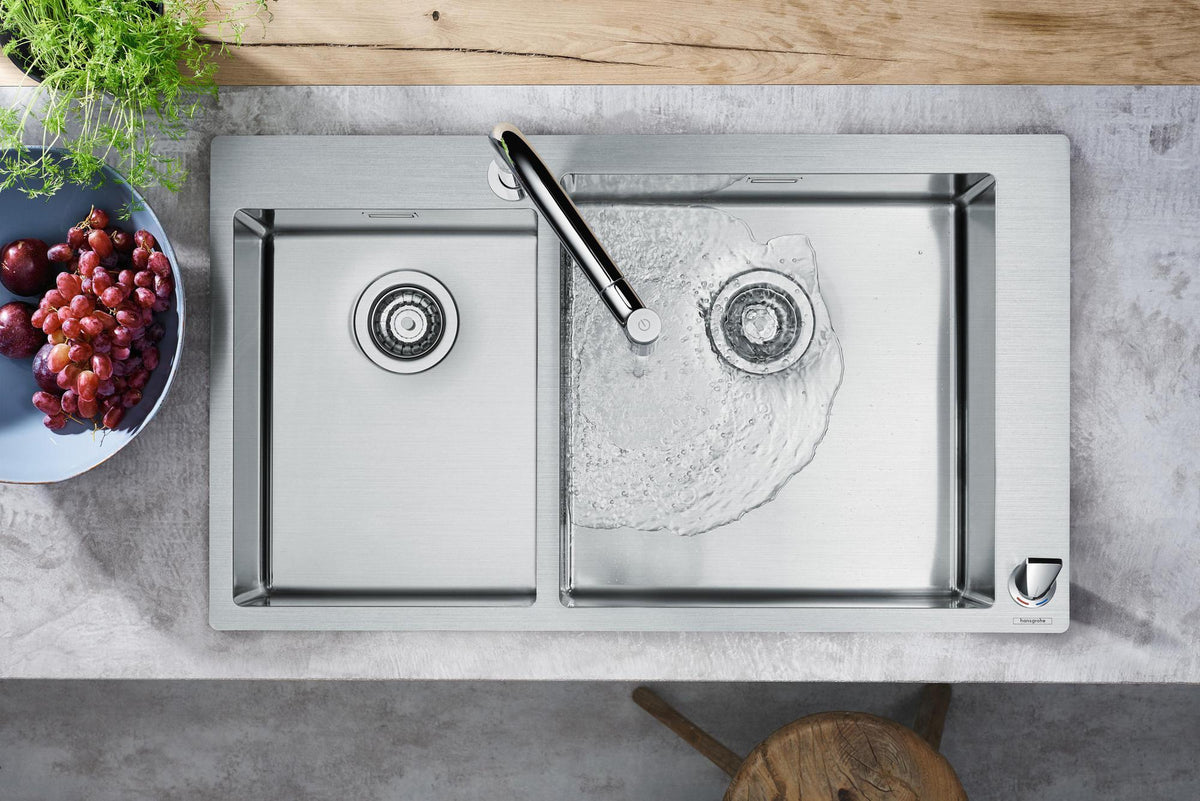 HANSGROHE Metris Select M71 Spültisch-Einhandmischer mit Ausziehbrause, Select-Technologie und ComfortZone 200 – Chrom