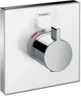 HANSGROHE ShowerSelect Glass Highflow Thermostat Unterputz weiß/chrom – 42 l/min, Sicherheitssperre 40°C