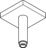 AXOR Decken-Anschlussstück 100 mm DN 15 eckig in Edelstahl-Optik von Hansgrohe