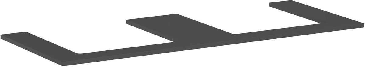 HANSGROHE Konsole Xilesa E 1375x550 mm mit 2 Ausschnitten für Aufsatzwaschtische in Eiche
