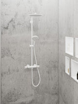 HANSGROHE XtraStoris Individual Wandnische mattweiß 300x150x100 mm mit Designrahmen – Edelstahl V2A