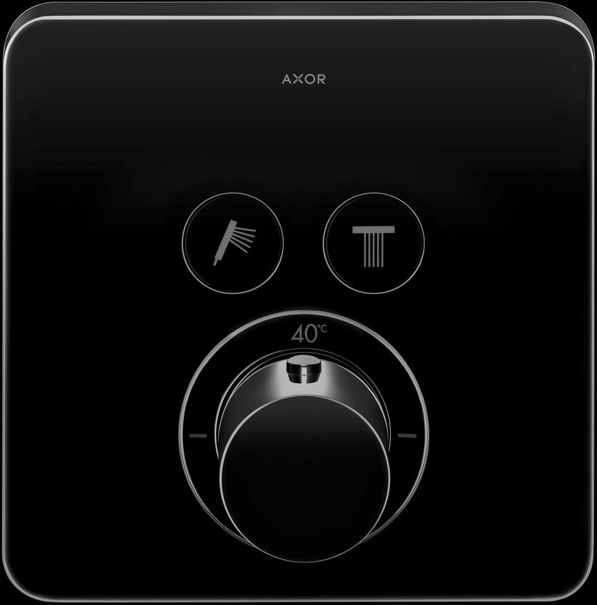 AXOR ShowerSelect Soft Thermostat für 2 Verbraucher – Chrom, Select-Button, quadratisch