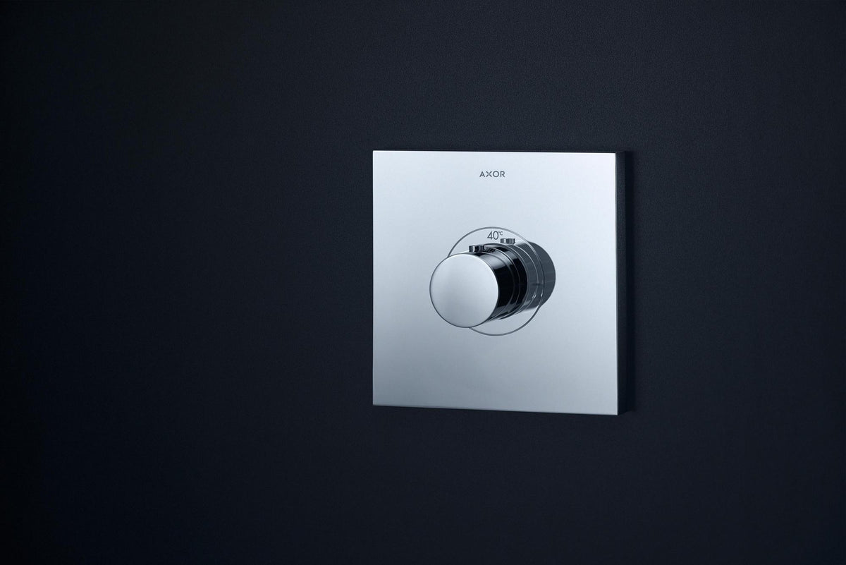 AXOR ShowerSelect Square Highflow UP Thermostatbatterie Chrom – Eckige Unterputz-Armatur mit 59 l/min