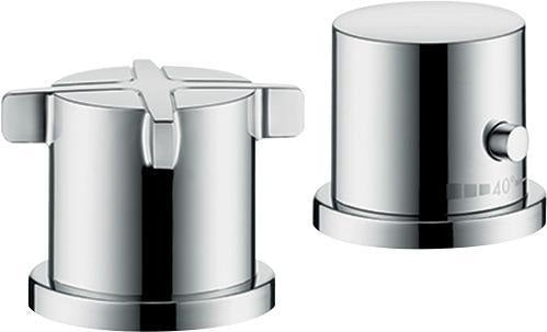 AXOR CITTERIO E 2-Loch-Wannenrandarmatur DN 15 mit Thermostat, Chrom – Hansgrohe
