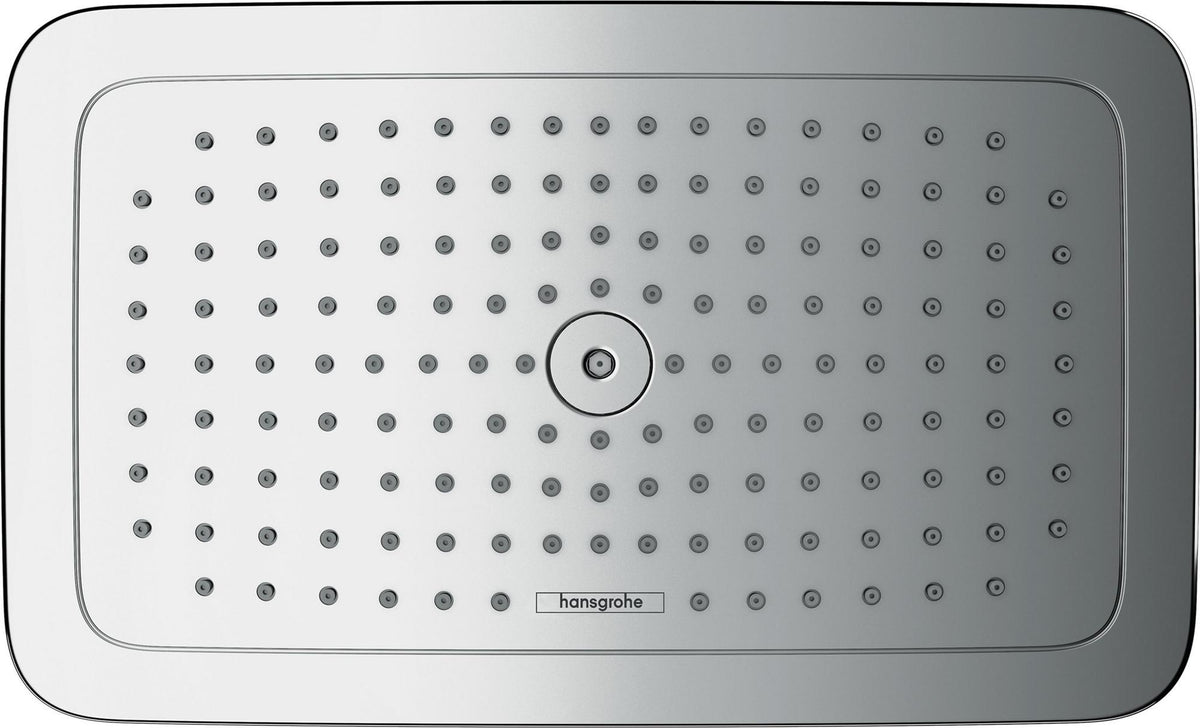 HANSGROHE Kopfbrause Croma E 280 1jet EcoSmart 9 l/min chrom – 280 x 170 mm, RainAir, wand- oder deckenmontierbar