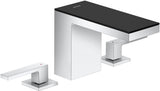 AXOR MYEDITION 110 Einhebel-Waschtischmischer mit Platte und Push-Open Ablaufgarnitur in Chrom / Spiegelglas