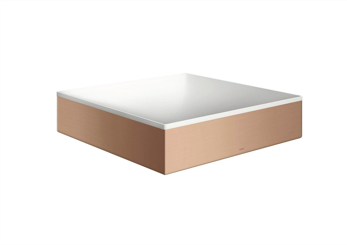 AXOR Suite Aufsatzwaschtisch 400x400mm SolidSurface chrom ohne Hahnloch